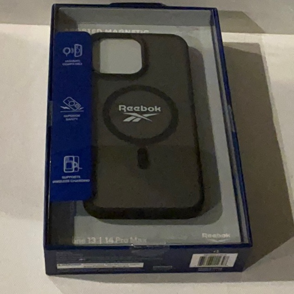 Reebok Frosted Magnetic Phone Case with Phone Stand and MagSafe Compatible.